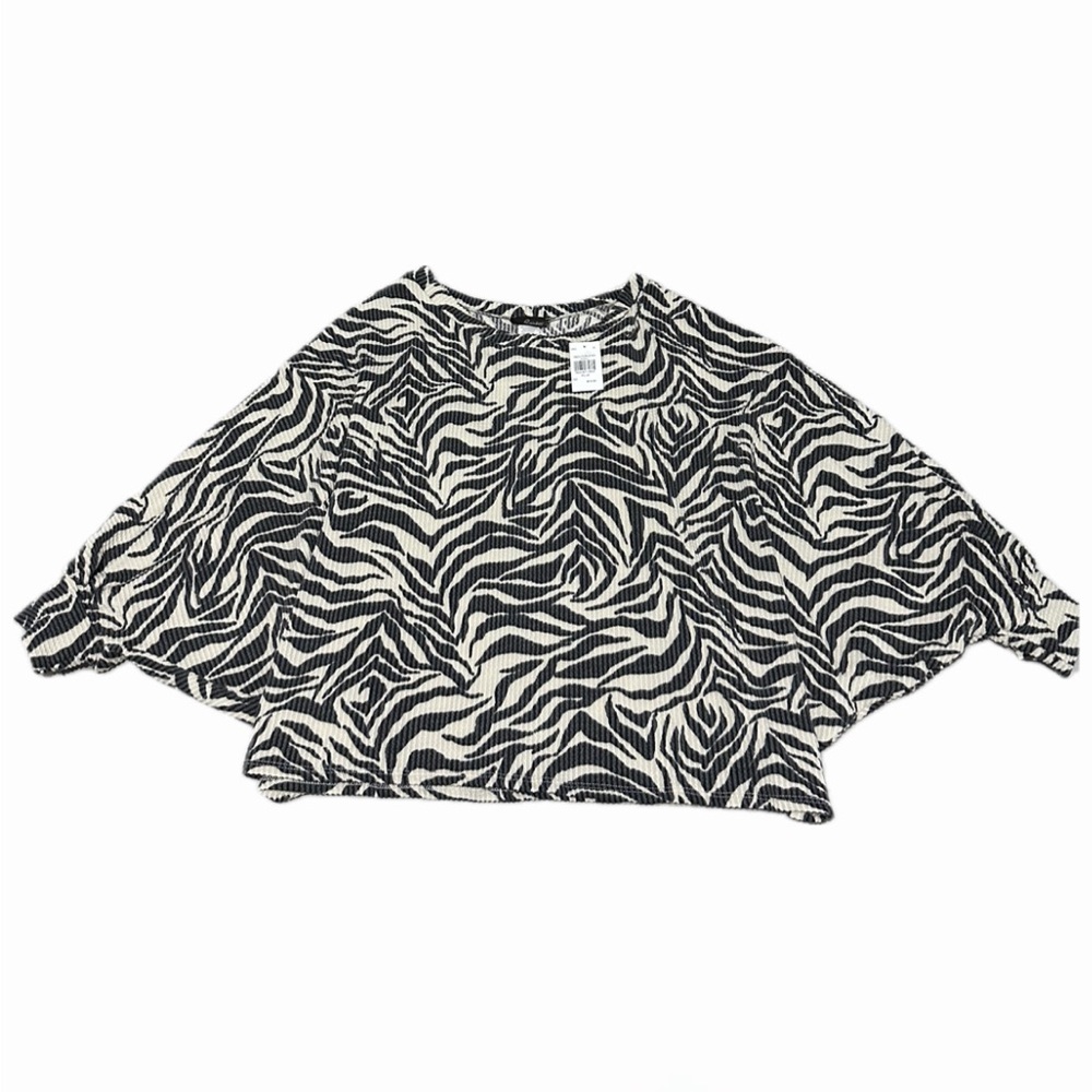 Rainbow Black and White Zebra Print Blouse